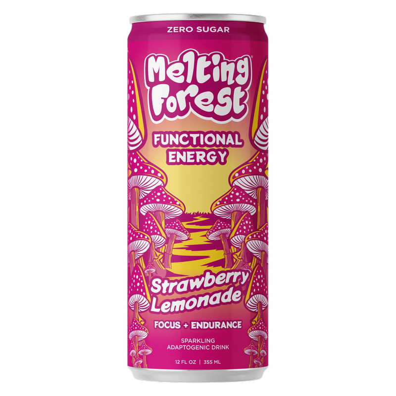 Melting Forest Strawberry Lemonade Mushroom Energy 12oz Can