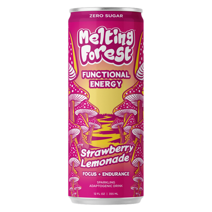 Melting Forest Strawberry Lemonade Mushroom Energy 12oz Can