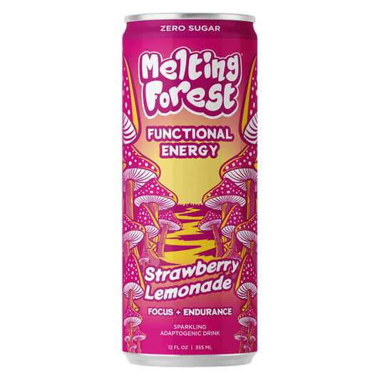 Melting Forest Strawberry Lemonade Mushroom Energy 12oz Can