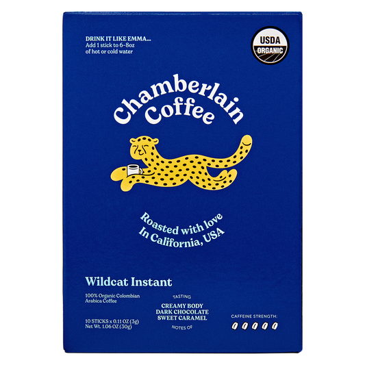 Chamberlain Coffee Wildcat Instant Coffee Sticks 10ct