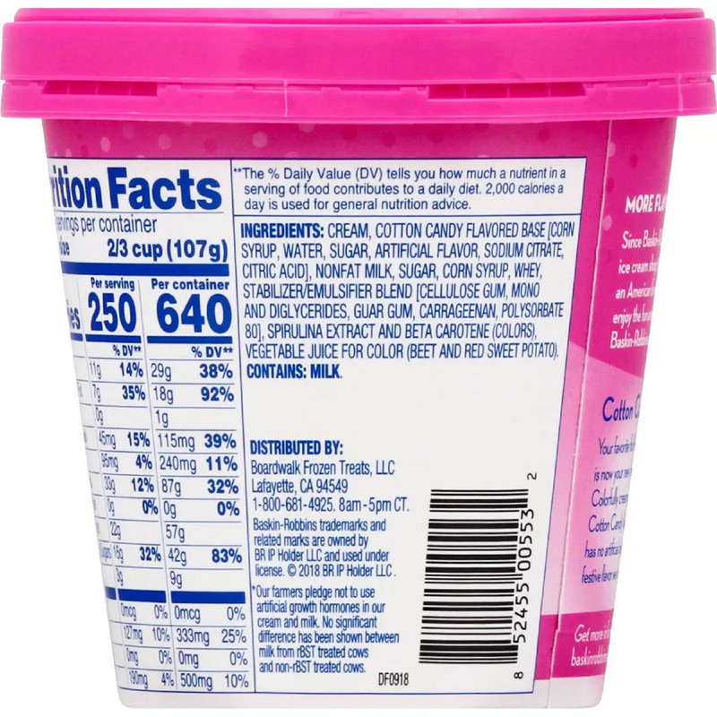 Baskin Robbins Cotton Candy Ice Cream