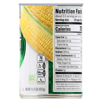 Essential Everyday Whole Corn Kernel, 15.25oz,