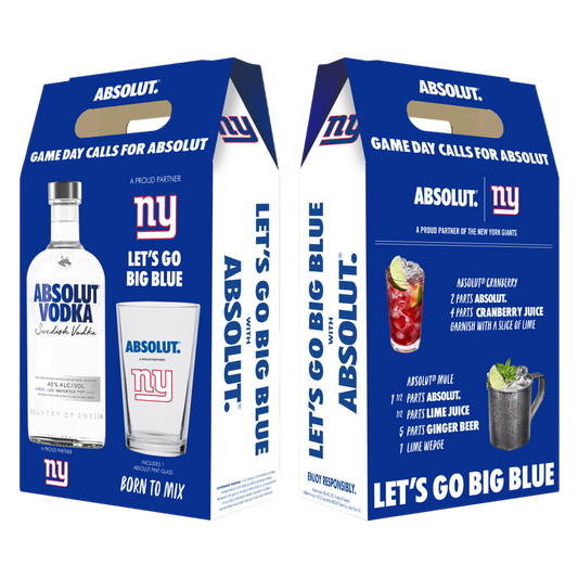 Absolut Vodka 750ml NYG Gift Set