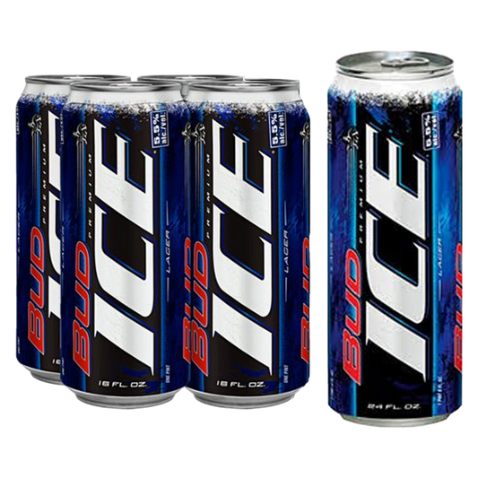 Bud Ice 4pk 16oz Can 5.5% ABV