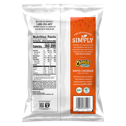 Simply Cheetos Puffs White Cheddar 2.5oz