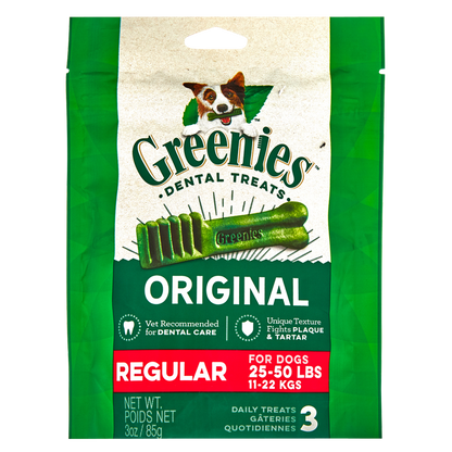 Greenies Dental Dog Treats Regular 3ct 3oz Bag