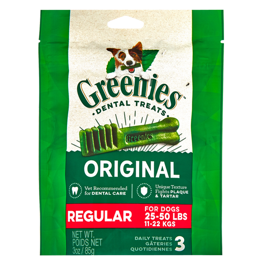 Greenies Dental Dog Treats Regular 3ct 3oz Bag