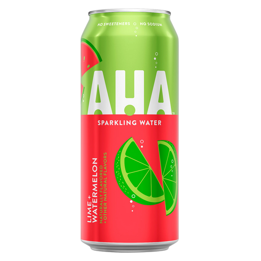 AHA Lime Watermelon Water 16oz Can