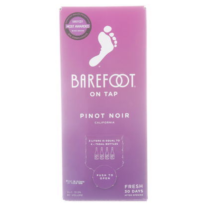 Barefoot Cellars On Tap Pinot Noir Red Wine 3 L Box