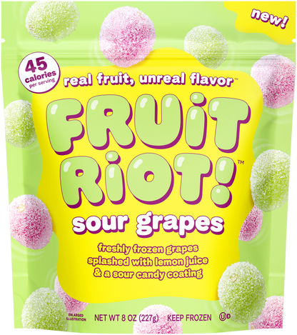 Fruit Riot Frozen Sour Grapes 8oz