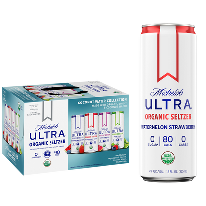 Michelob ULTRA Organic Hard Seltzer Coconut Water Variety Pack 12pk 12oz Cans 4% ABV