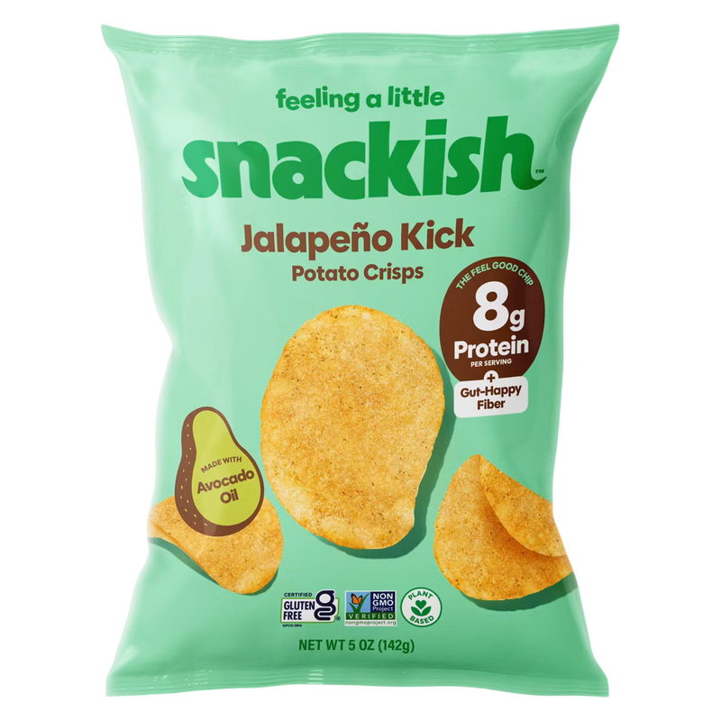 Snackish Jalapeno Kick Potato Crisps, 5 OZ