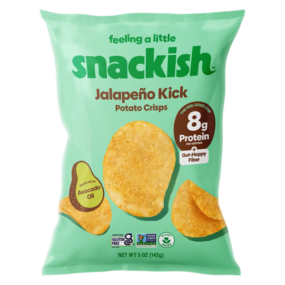 Snackish Jalapeno Kick Potato Crisps, 5 OZ