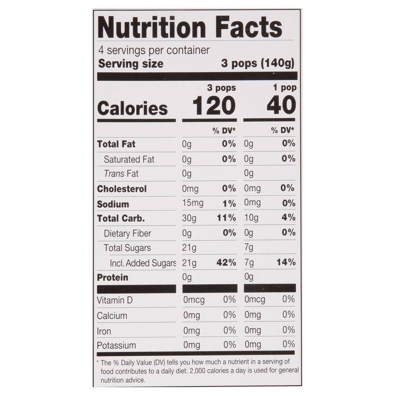 Bomb Pop Extremes Fire Cherry Ice Pops 12ct