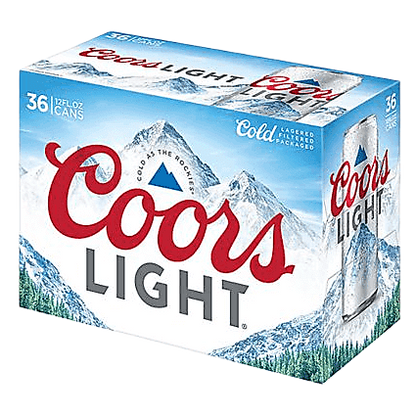 Coors Light 36pk 12oz Can