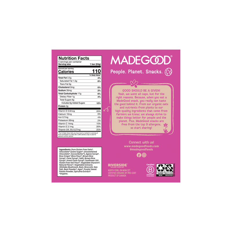 MadeGood Birthday Cake Chocolate Drizzled Granola Bars 5pk