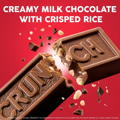CRUNCH Milk Chocolate and Crisped Rice Full Size Candy Bar, 1.55 oz