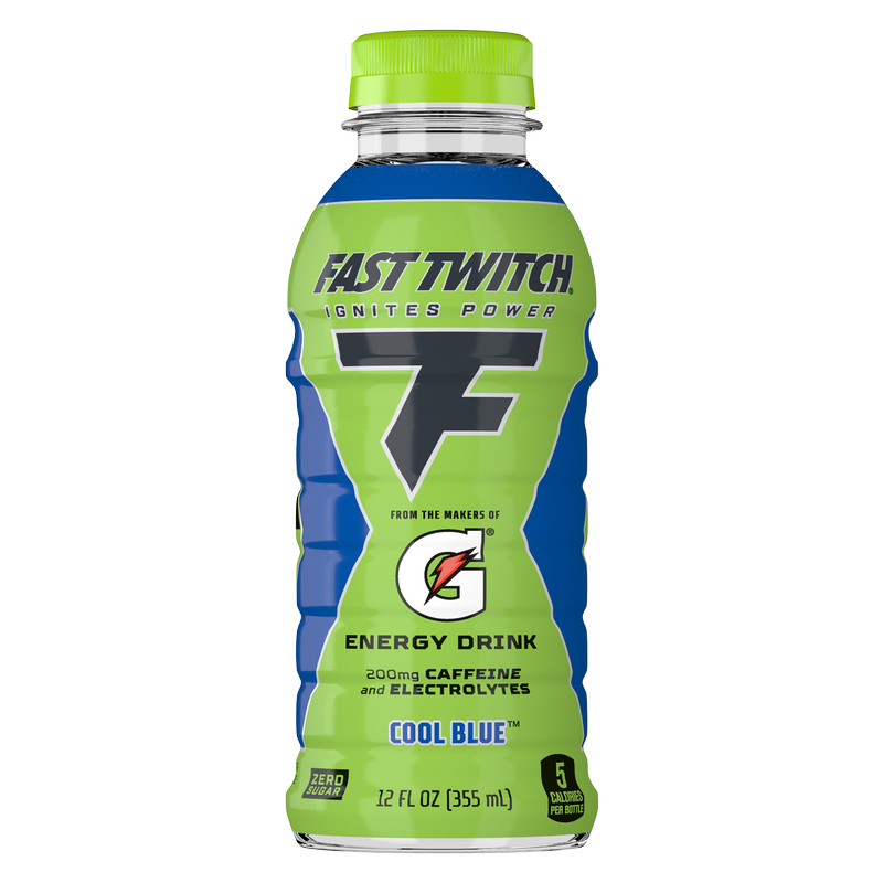 Fast Twitch Zero Sugar Energy Drink Cool Blue 12oz Btl