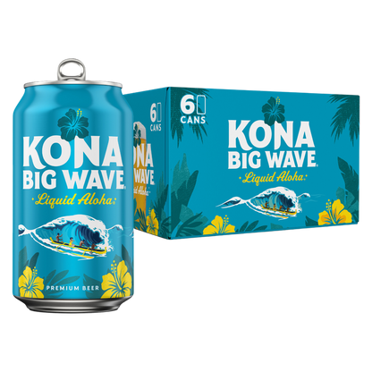 Kona Big Wave Premium Beer 6pk 12oz Cans 4.4% ABV