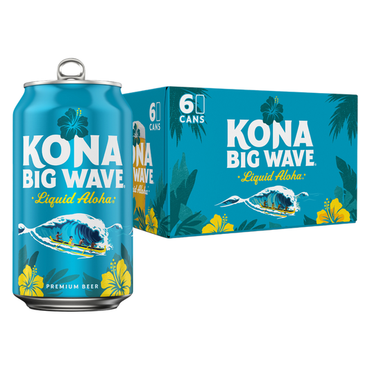 Kona Big Wave Premium Beer 6pk 12oz Cans 4.4% ABV