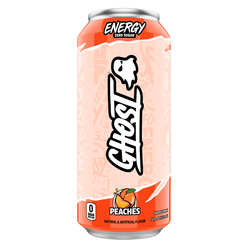 GHOST ENERGY Peaches 16oz Can