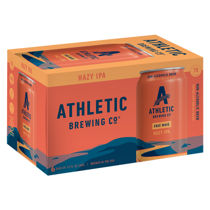 Athletic Brewing Co. Free Wave Hazy Ipa Non-Alcoholic 6pk 12oz Cans