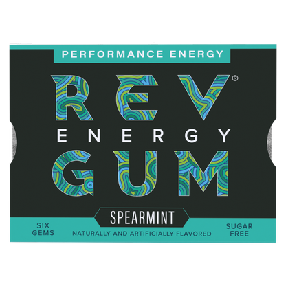 REV ENERGY GUM, Spearmint Caffeinated Regular Strength