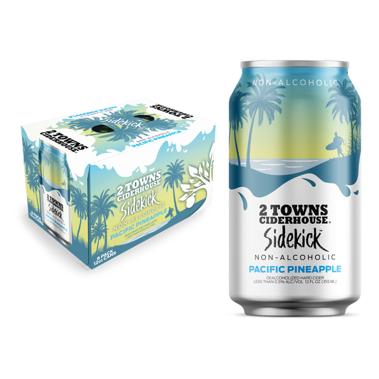 2 Towns Sidekick Non-Alcoholic Pacific Pineapple 6pk 12oz Can