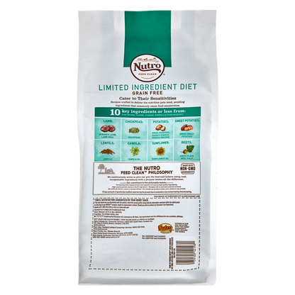 Nutro Limited Ingredient Dog Food Grain-Free Lamb & Sweet Potato Recipe 4lb