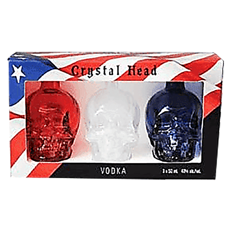 Crystal Head Vodka Red, White and Blue 3pk 50ml