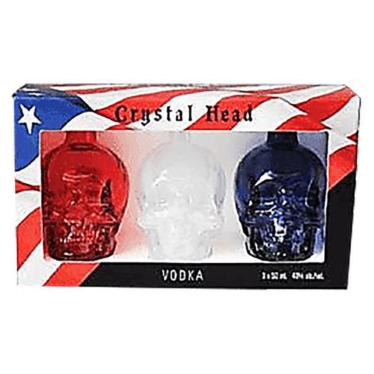 Crystal Head Vodka Red, White and Blue 3pk 50ml
