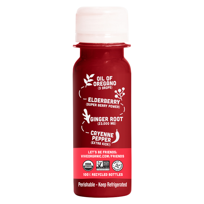 Vive Organic Wellness Rescue Shot Oil of Oregano & Ginger 2oz Btl