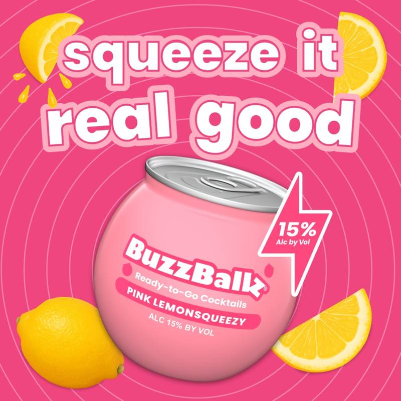 BuzzBallz Pink Lemonsqueezy 6.5oz