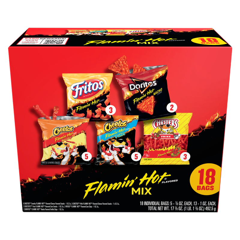Frito Lay Snacks Flamin' Hot Mix Variety Pack 18ct