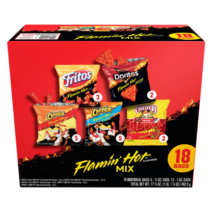 Frito Lay Snacks Flamin' Hot Mix Variety Pack 18ct