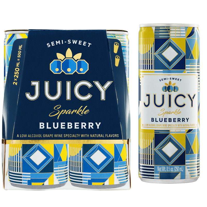 Juicy Sparkle Blueberry Sparkling Wine 2pk 250ml
