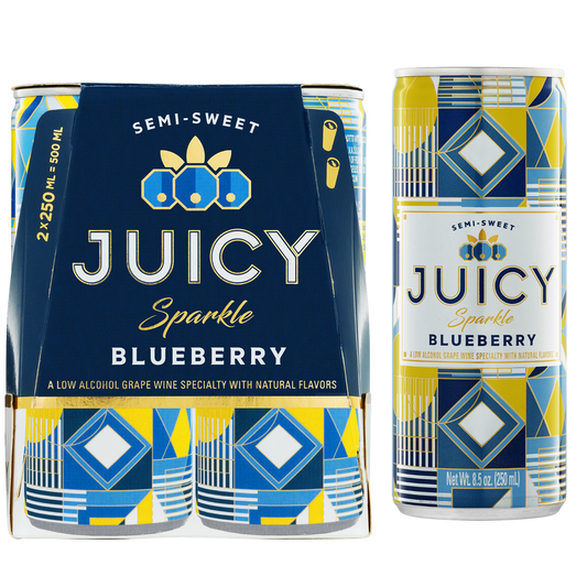 Juicy Sparkle Blueberry Sparkling Wine 2pk 250ml