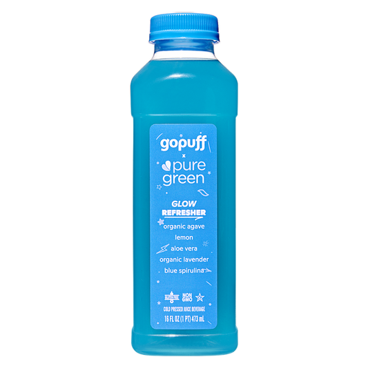 Gopuff x Pure Green Glow Juice Refresher 16 oz Bundle