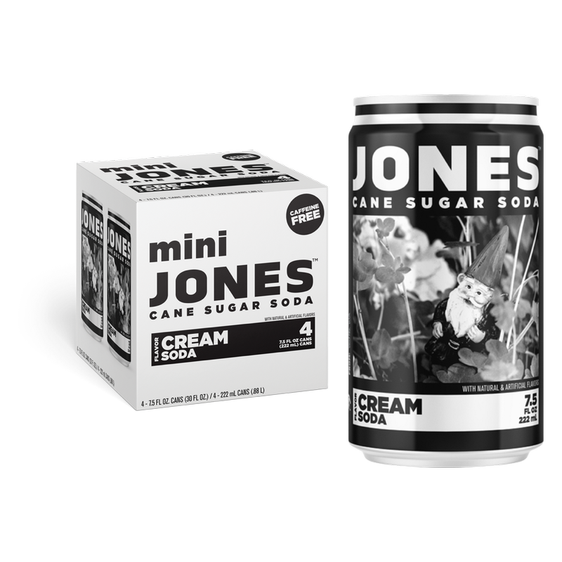 Jones Soda Cream 4pk 7.5oz Mini Can