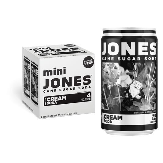 Jones Soda Cream 4pk 7.5oz Mini Can
