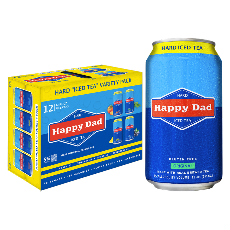 Happy Dad Hard Tea Variety Pack 12pk 12oz Can 5% ABV
