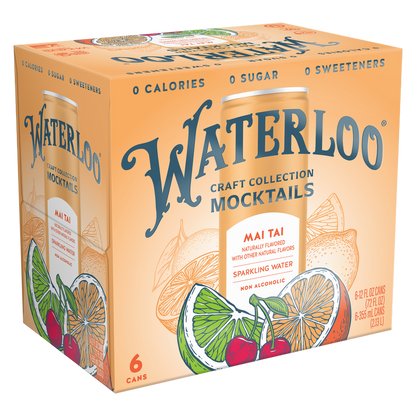 Waterloo Mai Tai Sparkling Water 6pk 12oz Can
