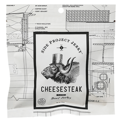 Side Project Jerky Cheesesteak Flavor Beef Jerky, 2 oz