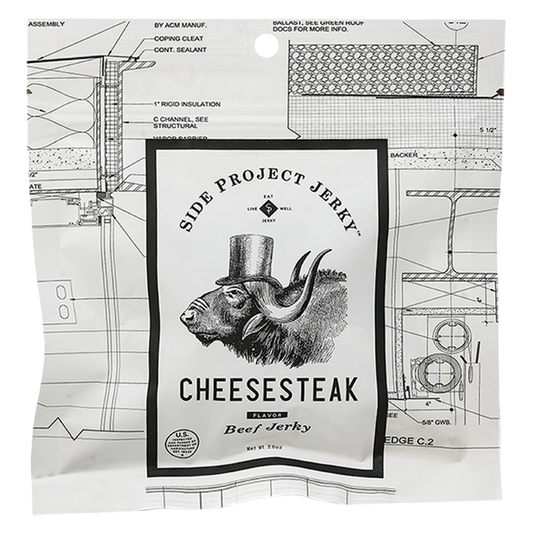 Side Project Jerky Cheesesteak Flavor Beef Jerky, 2 oz