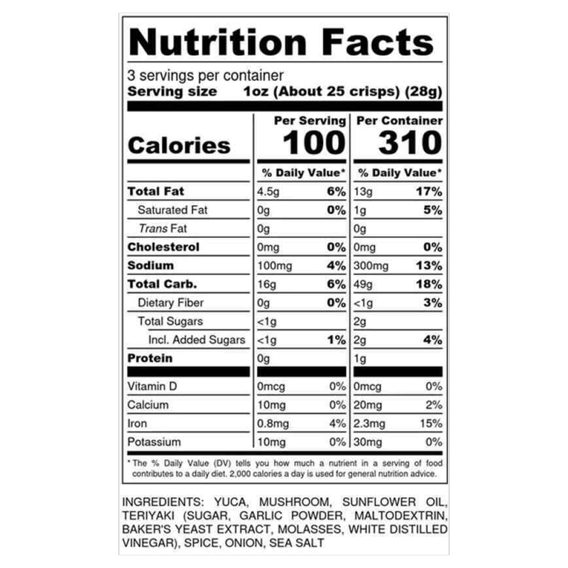 Snacklins Teriyaki Plant Crisps 3oz