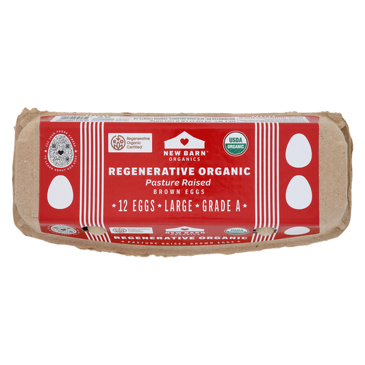 New Barn Organics Pasture Raised Brown Eggs - 12ct