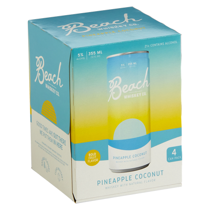 Beach Whiskey Pineapple Coconut Rtd 4pk 355ml 10% ABV