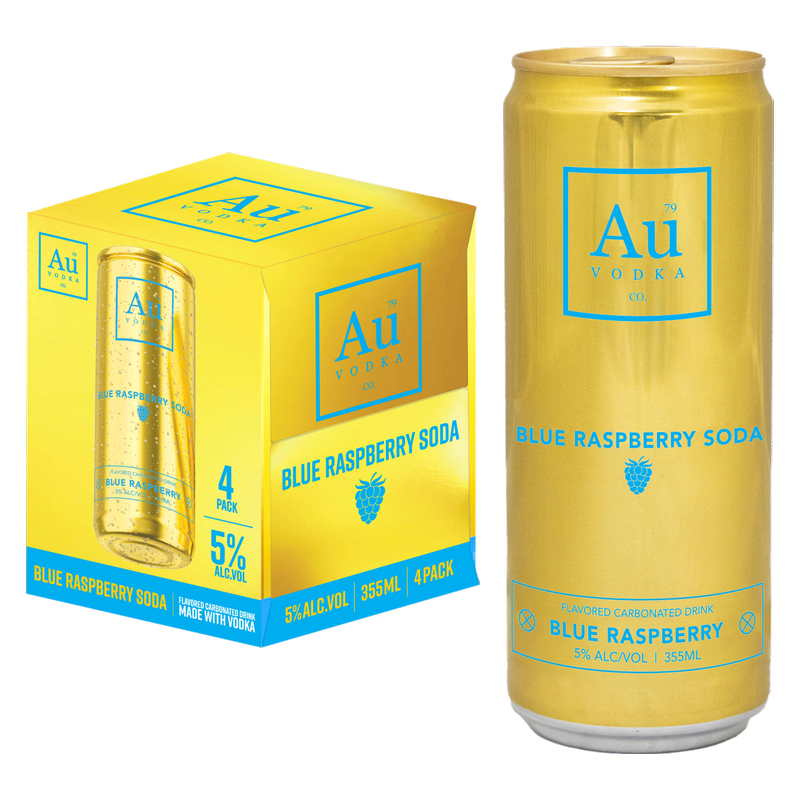 Au Vodka Blue Raspberry RTD 4pk 5% ABV