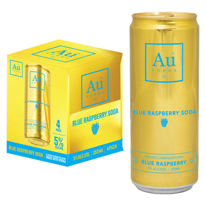 Au Vodka Blue Raspberry RTD 4pk 5% ABV