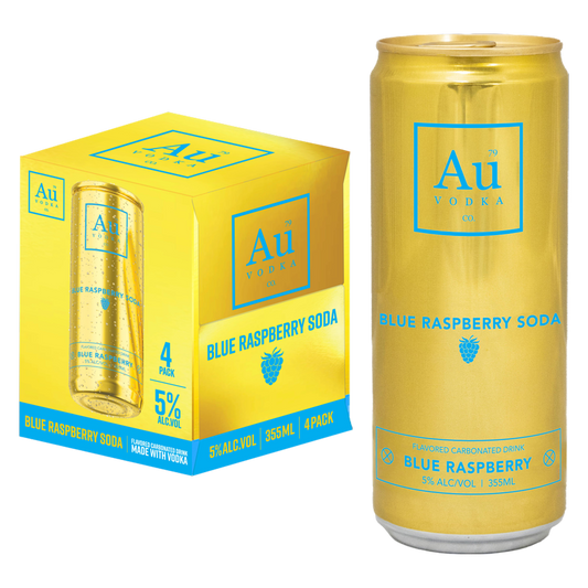 Au Vodka Blue Raspberry RTD 4pk 5% ABV
